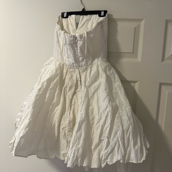 White Nicole Miller Strapless mini dress - Picture 3 of 5